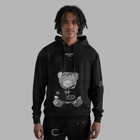 سترة بغطاء رأس Blvck Paris Evil Twin Teddy Bear، فائقة النعومة 100% قطن وبري in Kuwait
