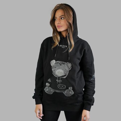 سترة بغطاء رأس Blvck Paris Evil Twin Teddy Bear، فائقة النعومة 100% قطن وبري in Kuwait