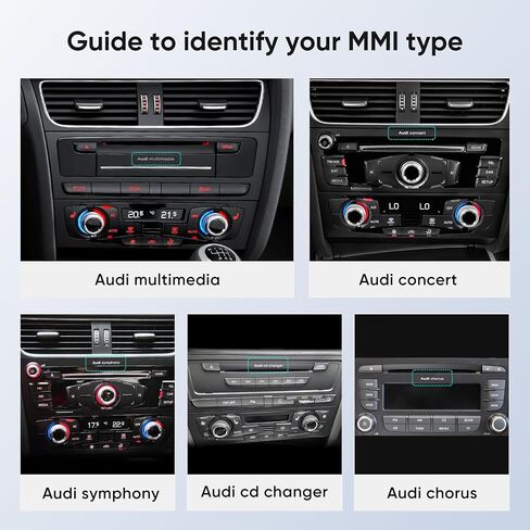 شاشة لمس 10.25 بوصة لاسلكية Carplay Android Auto Interface لسيارة Audi Q5 SQ5 (2009-2017) مع نظام الوسائط المتعددة (3GMMI) راديو السيارة ستيريو AHD كاميرا USB فيديو بلوتوث النسخ المتطابق in Saudi Arabia