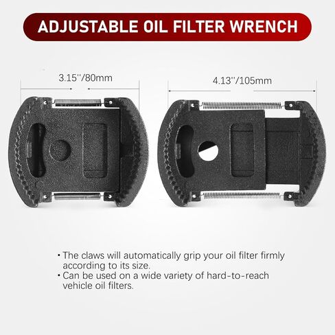 ATPEAM Oil Filter Wrench Removal Tool Universal Oil Filter Spanner Remover Adjustable Filter Housing Removal Tool 1/2'' Drive 2.36''/60mm-3.15''/80mm 2 Jaws Cast Steel Fuel Filter Remover (60-80mm) in Saudi Arabia