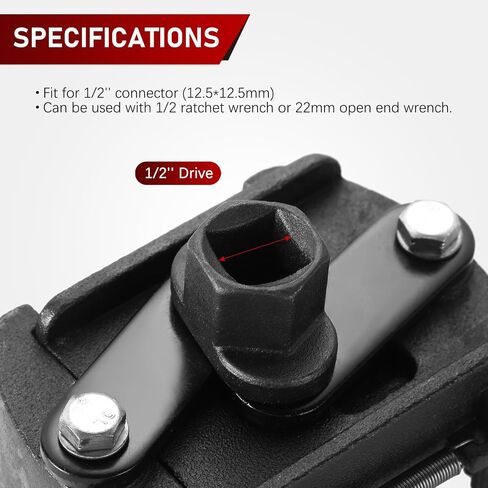 ATPEAM Oil Filter Wrench Removal Tool Universal Oil Filter Spanner Remover Adjustable Filter Housing Removal Tool 1/2'' Drive 2.36''/60mm-3.15''/80mm 2 Jaws Cast Steel Fuel Filter Remover (60-80mm) in Saudi Arabia