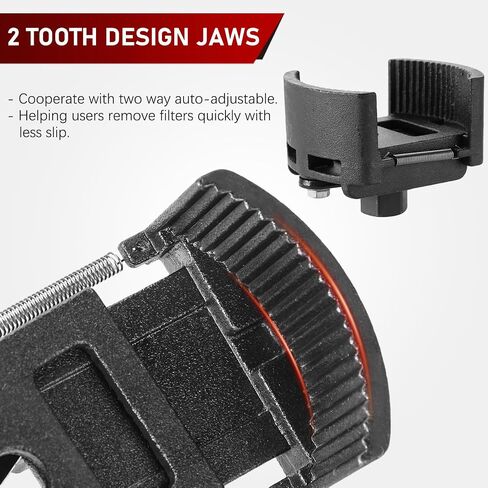 ATPEAM Oil Filter Wrench Removal Tool Universal Oil Filter Spanner Remover Adjustable Filter Housing Removal Tool 1/2'' Drive 2.36''/60mm-3.15''/80mm 2 Jaws Cast Steel Fuel Filter Remover (60-80mm) in Saudi Arabia