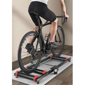 Indoor Bike Roller Trainer - Aluminum Alloy, 150Kg Capacity - Foldable Exercise Equipment for Aerobics in Kuwait