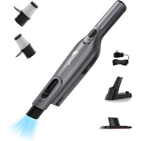 Cordless Handheld Vacuum, Lightweight Portable Hand Vacuum Cleaner with LED Light,Rechargeable Hand Held Vacuum with One-Touch Empty, Powerful Suction for Office, Home,Car, Coal in Kuwait