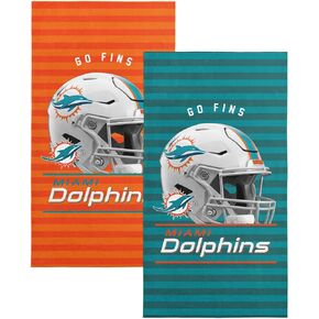 Northwest NFL Miami Dolphins 2-Pack Beach Towel Set, 30" x 60" Each, Standard, Team Colors in Kuwait