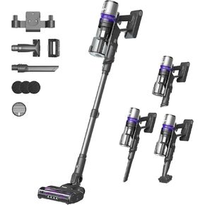 Cordless Vacuum Cleaner for Home,Tangle Free Vac for Pet,105AW,450W | Stick Vac,Anti-Tangle,LED Lights,Touch Screen,HEPA,60 Mins,Lightweight,Self Standing,Wireless,Carpets/Hard Floors/Household in Saudi Arabia