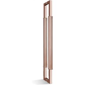 Shower Door Handle, Door Pull Modern Sliding Glass Door Handle, Double Sided Door Push Bar for Wood Metal Commercial Iron Doors Easy to Install(Rose Gold,80cm/32inch) in Saudi Arabia
