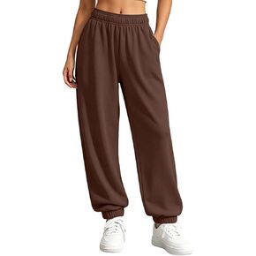 Women's Joggers with Pockets Sweatpants | Womens Joggers with Pockets Sweatpants Elastic Waist Casual Fall Winter Pants Loose Fit Comfortable Lounge Solid Trouses in Kuwait