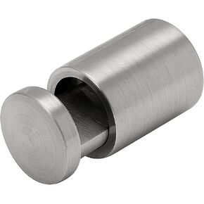 Brixwell Single Sided Adjustable Edge Grips Stainless Steel Material, Brushed Stainless Finish, 1" Diameter, 1-1/4" Barrel Height, Adjustable for 1/8" to 1/2" Panels, Includes Screw, Anchor And Gasket in Saudi Arabia