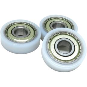 10 Pieces 8 * 26 8mm Embedded 608zz Bearing 26mm Wrapped Rubber Pulley POM/Nylon BS60826-8 8x26x8 Plastic Flat Guide in Kuwait