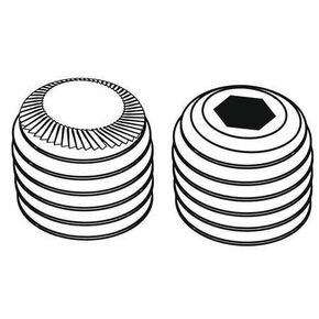 طقم Sckt Scr، كوب Knurl، 5/16-24x1/4، PK100 in Kuwait