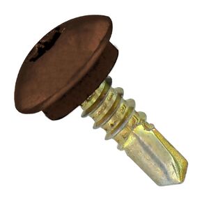 مثبتات بالإضافة إلى ST Fastening Eclipse Steelbinder من المعدن إلى المعدن #12-14 × 3/4 بوصة براغي بنية ذاتية الحفر مع غسالة مطاطية EPDM، عدد 250 - مصممة لألواح الأسقف والجوانب in Kuwait