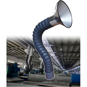 Industrial Articulated Hose,Air Extractor Collector Arm with Hood,Flexible Duct Collector Arm with Hood for Laboratory/Factory(Dia100mm-L150cm) in Kuwait