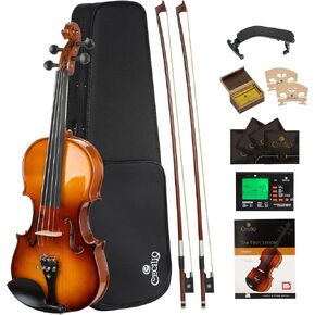 Cecilio 4/4 Violin Solidwood Violin with Strings, Bow, Rosin, Tuner, Shoulder Rest & Lesson Book in Kuwait