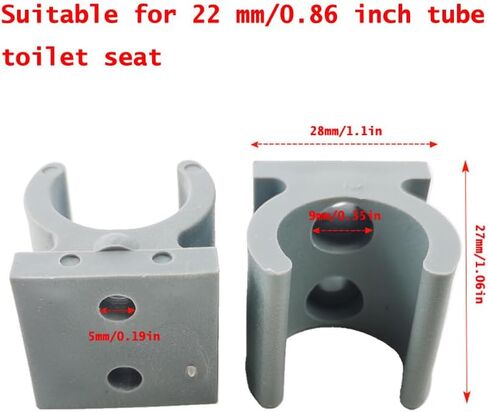 10 Pack Toilet Seat Riser Cushion Mount Clamp Replacement Raised Toilet Seat Pad Bracket Clips for Adjustable Raised Toilet Seat with Handles Padded Seat Senior Elderly Elevated Toilet Seats in Kuwait