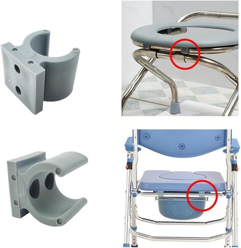 10 Pack Toilet Seat Riser Cushion Mount Clamp Replacement Raised Toilet Seat Pad Bracket Clips for Adjustable Raised Toilet Seat with Handles Padded Seat Senior Elderly Elevated Toilet Seats in Kuwait