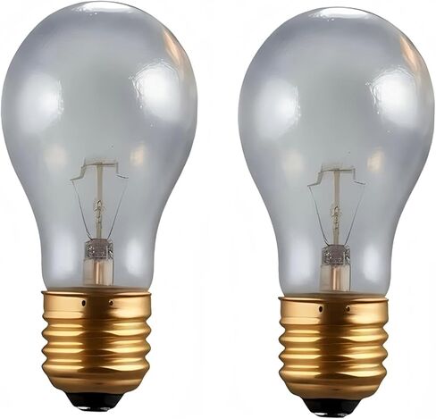 40W Shatterproof Popcorn Machine Bulb 2-Pack, PTFE E26 Heat Lamp | PTFE coating contains glass fragments in popcorn machines, 40W E26 bulb 2-pack fits standard kettle light sockets in Kuwait