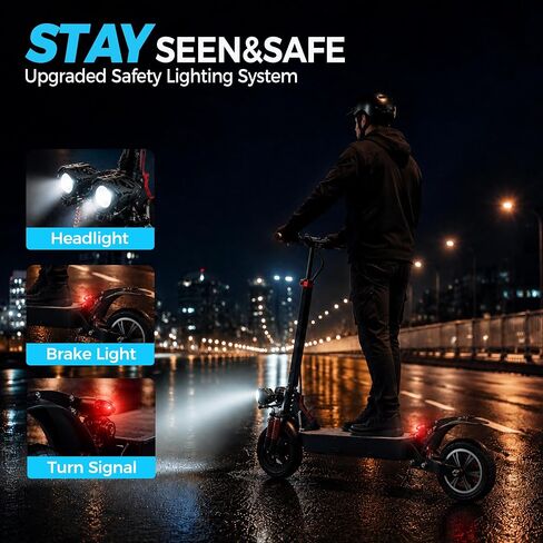X1 Off Road Electric Scooter for Adults, Foldable E Scooter,1000W Powerful Motor, 48V 15.6AH, 28 MPH Top Speed, 31 Miles Range,11" All Terrain Tire,Dual Shock Absorber,UL 2272 Certified in Kuwait