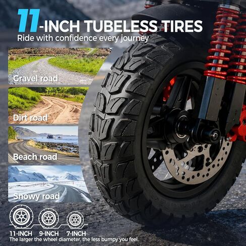 X1 Off Road Electric Scooter for Adults, Foldable E Scooter,1000W Powerful Motor, 48V 15.6AH, 28 MPH Top Speed, 31 Miles Range,11" All Terrain Tire,Dual Shock Absorber,UL 2272 Certified in Kuwait
