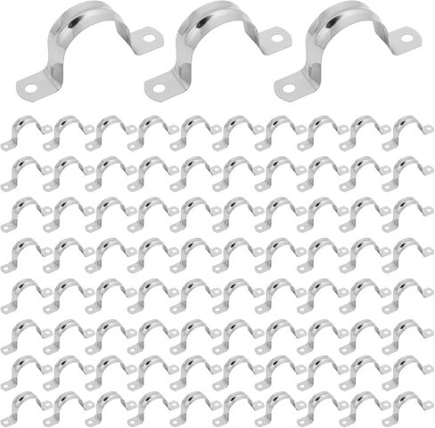 300 PCS 1 Inch Stainless Steel Rigid Pipe Strap, M25 Conduit Clamps, U Bracket Mounting Clamps with Two Hole, U Tube Pipe Clamp for Chemical Industry, Commercial in Kuwait