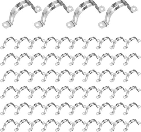 300 PCS 1 Inch Stainless Steel Rigid Pipe Strap, M25 Conduit Clamps, U Bracket Mounting Clamps with Two Hole, U Tube Pipe Clamp for Chemical Industry, Commercial in Kuwait