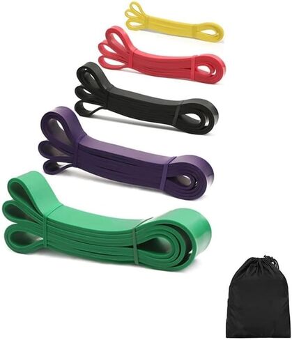 Resistance Band Gym Rubber Workout Elastic Exercise Cycle Strength Fitness Equipment Training Extender Unisex in Kuwait