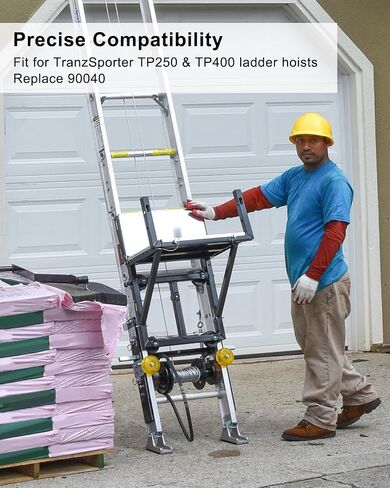 90040 Carriage Wheel Kit Compatible with Tranzsporter TP250 TP400 Ladder Hoist, Roofing Ladder Hoist Part for Roofing Shingle Material in Kuwait