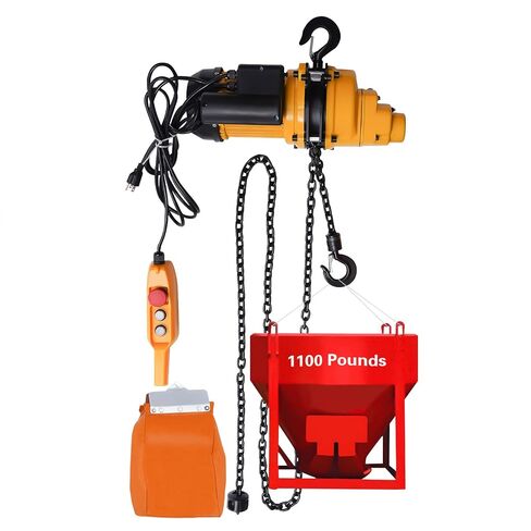 1 Ton Electric Chain Hoist, 2200lbs with 3m Wired Control, 110V Overhead Crane Garage, 1500W Lifting Power System w/Emergency Stop Switch, 3m Chain, 13 Feet Max. Pulling Height in Kuwait