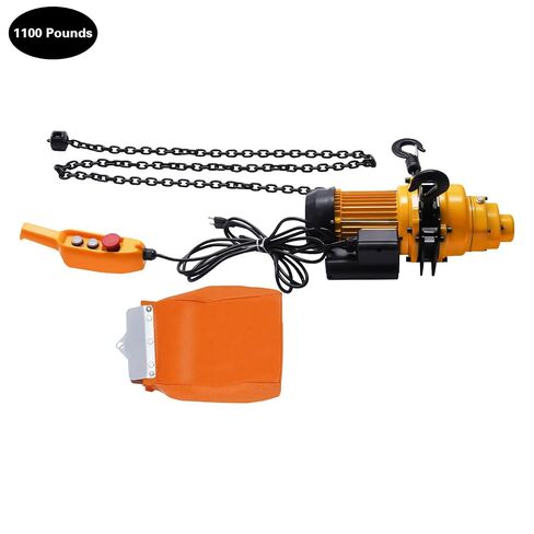 1 Ton Electric Chain Hoist, 2200lbs with 3m Wired Control, 110V Overhead Crane Garage, 1500W Lifting Power System w/Emergency Stop Switch, 3m Chain, 13 Feet Max. Pulling Height in Kuwait