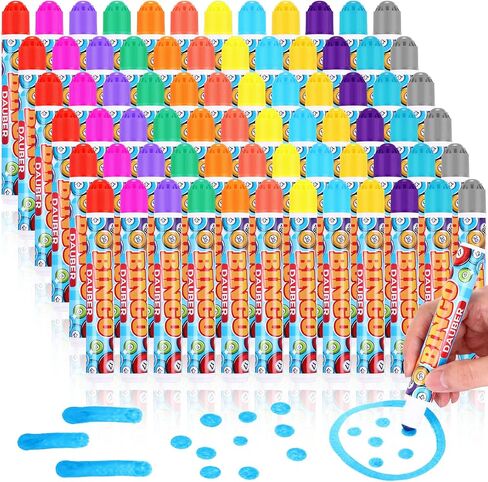 Crtiin 36 Pack Assorted Colors Set of Dauber Marker 0.4oz Dot Markers Bulk Supplies in 12 Colors Dot Markers Paint Craft Ideal for Art and Crafts Painting Supplies Drawing Coloring in Kuwait