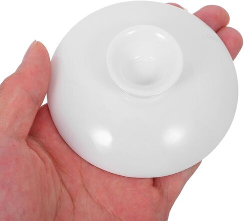 Gatuida 2pcs Small White Ceramic Tea Cup Lid, 3 Inch Reusable Ceramic Mug Lid Replacement for Teacups and Bowls Tea Kettle Covers for Home and Restaurant Use Versatile and Aesthetic Accessories in Kuwait