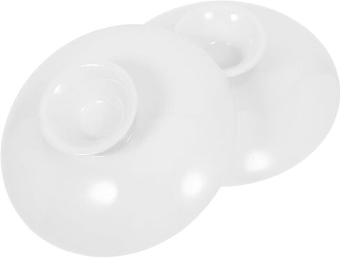 Gatuida 2pcs Small White Ceramic Tea Cup Lid, 3 Inch Reusable Ceramic Mug Lid Replacement for Teacups and Bowls Tea Kettle Covers for Home and Restaurant Use Versatile and Aesthetic Accessories in Kuwait