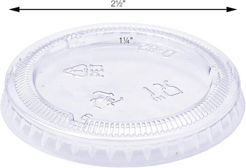 Plastic Condiment Lids 2.5" - Pack of 100 for Dips, Sauces & Food Containers in Kuwait