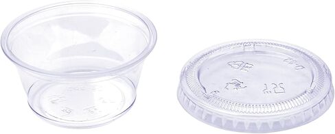 Plastic Condiment Lids 2.5" - Pack of 100 for Dips, Sauces & Food Containers in Kuwait