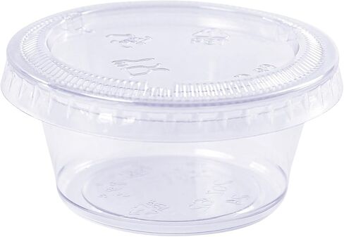 Plastic Condiment Lids 2.5" - Pack of 100 for Dips, Sauces & Food Containers in Kuwait
