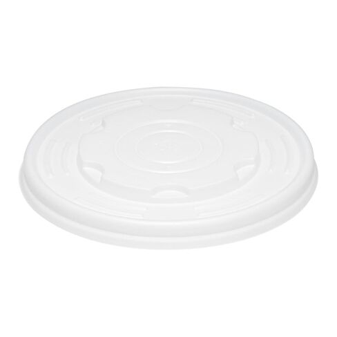 Restaurantware LIDS ONLY White Plastic Lids 25 Pack for 12, 16, 24 & 32 oz Food Containers Disposable Sustainable Vented Durable Meal Prep 4.53" Food Covers For Soup Serving Containers in Kuwait