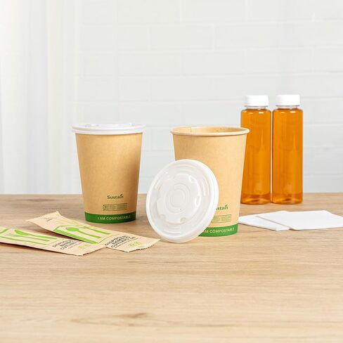 Restaurantware LIDS ONLY White Plastic Lids 25 Pack for 12, 16, 24 & 32 oz Food Containers Disposable Sustainable Vented Durable Meal Prep 4.53" Food Covers For Soup Serving Containers in Kuwait