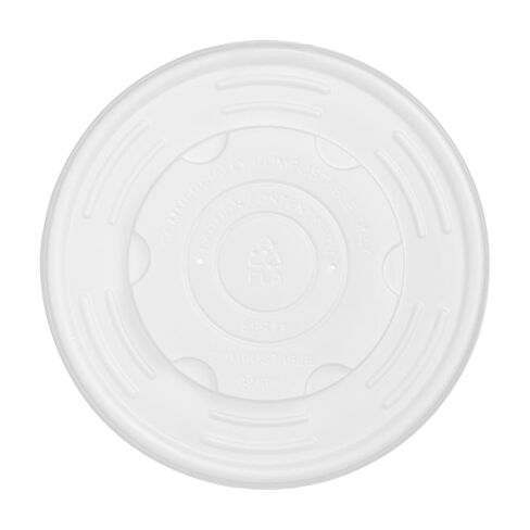 Restaurantware LIDS ONLY White Plastic Lids 25 Pack for 12, 16, 24 & 32 oz Food Containers Disposable Sustainable Vented Durable Meal Prep 4.53" Food Covers For Soup Serving Containers in Kuwait