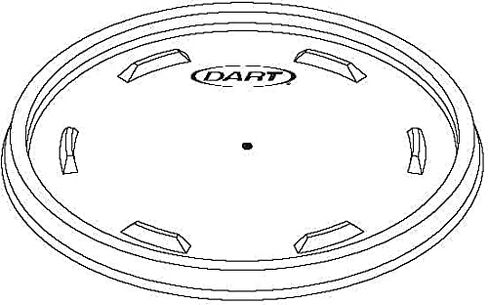 DART 6JL Plastic Lids for 6oz Hot/Cold Foam Cups Vented 1000 Lids/Carton in Kuwait