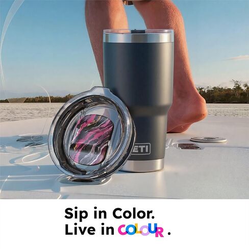 لأغطية YETI بغطاء بديل سعة 32 أونصة، لون نابض بالحياة لغطاء YETI البديل، غطاء بديل سهل التنظيف متوافق مع كوب YETI سعة 30/32 أونصة، وكوب سعة 14 أونصة وكوب بقشة سعة 35/42 أونصة، عبوتان in Kuwait