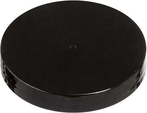 Plastic Smooth Black Lid With a Foam Liner for Jar (24 Pack) (Neck Size 70-400) in Kuwait