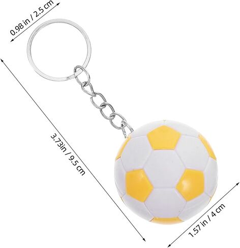 Soccer Ball Keychains 6 Pcs Mini Football Keyrings Assorted Colors Men Women Boys Backpack Charms Sports Party Favors Team Souvenirs Event Giveaways in Kuwait