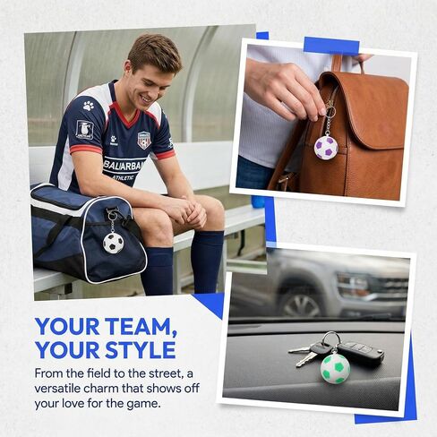 Soccer Ball Keychains 6 Pcs Mini Football Keyrings Assorted Colors Men Women Boys Backpack Charms Sports Party Favors Team Souvenirs Event Giveaways in Kuwait