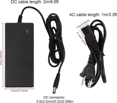 شاحن سكوتر كهربائي 42 فولت 2 أمبير لـ iScooter i9/i9Pro/i8/i8L/1S، استبدال شاحن سكوتر كهربائي متوافق مع isinwheel S9/S9Pro/S9Max in Kuwait