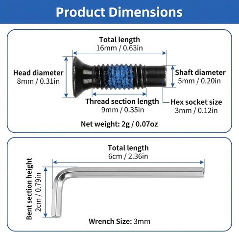 Scooter Forehead Screws 8 PCS Compatible with Xiaomi M365/1S/Pro/Mi3 & Ninebot Max G30/ES/F Series Electric Scooter in Kuwait