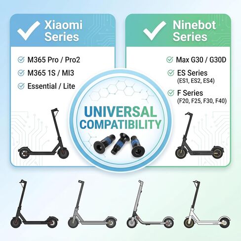 Scooter Forehead Screws 8 PCS Compatible with Xiaomi M365/1S/Pro/Mi3 & Ninebot Max G30/ES/F Series Electric Scooter in Kuwait
