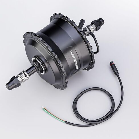 1500W Electric Bicycle Hub Motor, 52V Ebike Hub Motor, 95 N·m, 9 Pin, Rear Wheel, for 4.0" Fat Tires, Standard 170-175mm Dropout, Left-Side Cable Exit in Kuwait