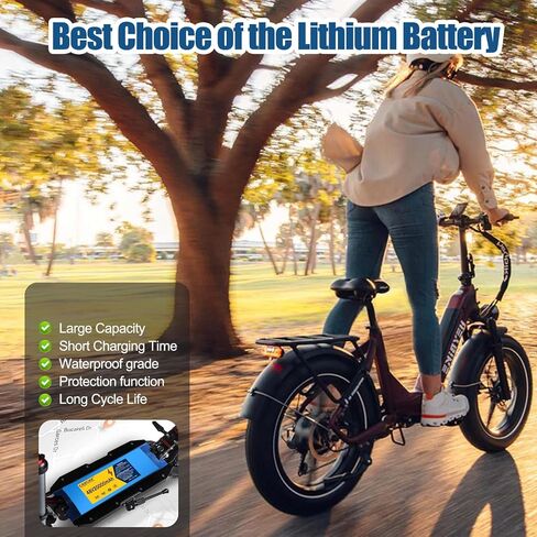 48V/36V Ebike Battery 10AH15AH 20AH 30AH Electric Battery Lithium with BMS, Compatible with E-Bikes, Scooters, ATVs, Motorcycles and More, for 100-1000W Motor (48V 10AH(250W-1000W)) in Kuwait
