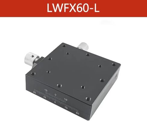 iDili LWFX60-L XY محور المرحلة الخطية اليدوية - محرك برغي الرصاص الدقيق، طاولة منزلقة متوافقة 60 × 60 مم، سفر ± 9 مم in Kuwait