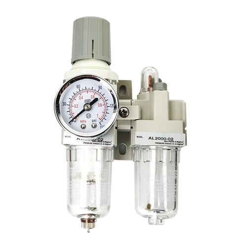 AC2010-02 Filter Regulator Pneumatic Water Separator Pressure Manual Drainage 1Pcs(Copper Filter) in Kuwait